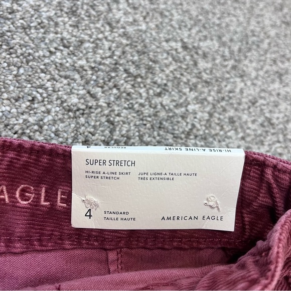 American Eagle Hi Rise A Line Corduroy Mini Skirt NWT - Picture 2 of 10